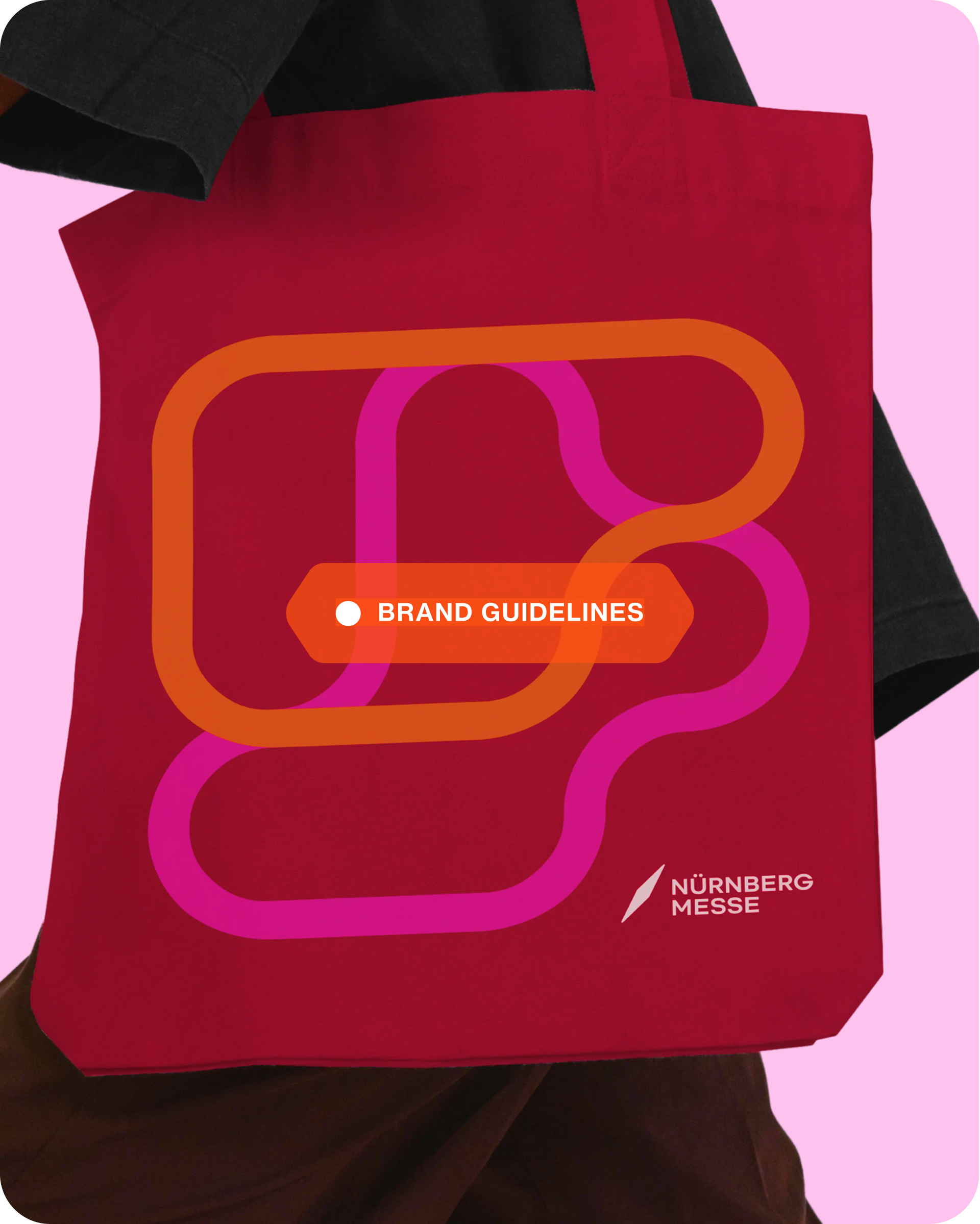 Tote bag mockup applying a brand's guidelines to merchandise